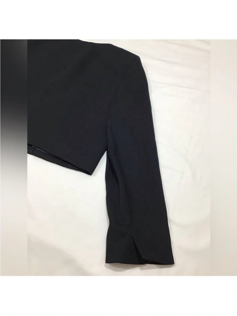 J. Crew Black Cropped Lady With Gold Button Detail Jacket New Size 12